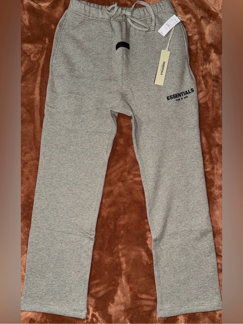 Essentials Men's dark oatmeal Sweatpants with Logo